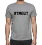 Utmost Grey Mens Short Sleeve Round Neck T-Shirt 00018 - Grey / S - Casual