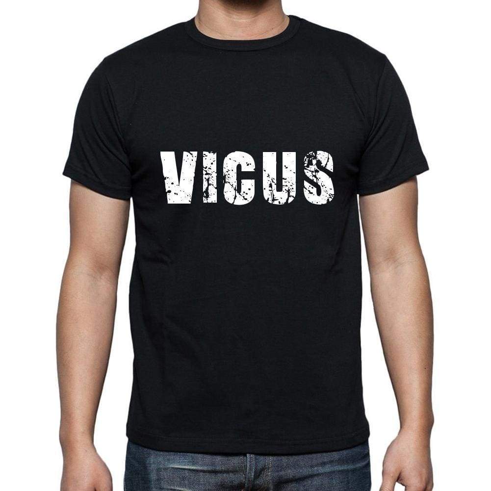 Vicus Mens Short Sleeve Round Neck T-Shirt 5 Letters Black Word 00006 - Casual