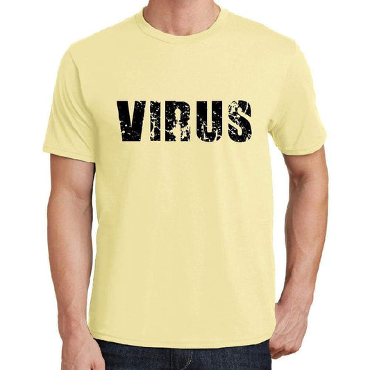 Virus Mens Short Sleeve Round Neck T-Shirt 00043 - Yellow / S - Casual