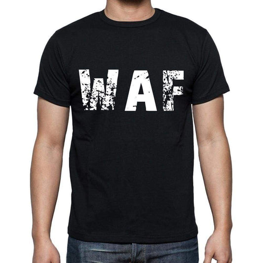Waf Men T Shirts Short Sleeve T Shirts Men Tee Shirts For Men Cotton Black 3 Letters - Casual