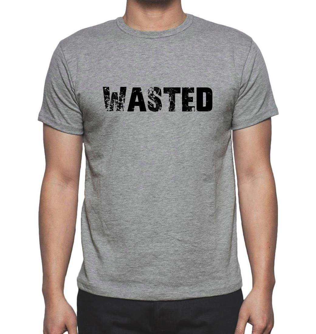 Wasted Grey Mens Short Sleeve Round Neck T-Shirt 00018 - Grey / S - Casual