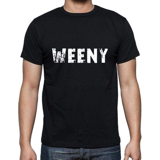 Weeny Mens Short Sleeve Round Neck T-Shirt 5 Letters Black Word 00006 - Casual