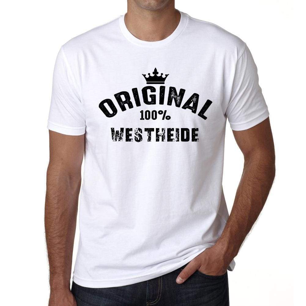 Westheide 100% German City White Mens Short Sleeve Round Neck T-Shirt 00001 - Casual