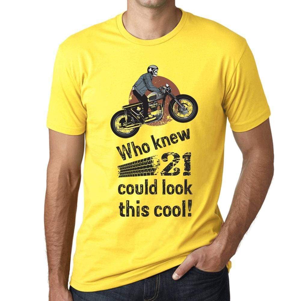 Who Knew 21 Could Look This Cool Mens T-Shirt Yellow Birthday Gift 00473 - Yellow / Xs - Casual