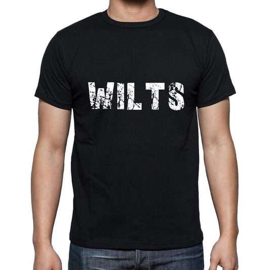 wilts Men's Short Sleeve Round Neck T-shirt , 5 letters Black , word 00006 - Ultrabasic