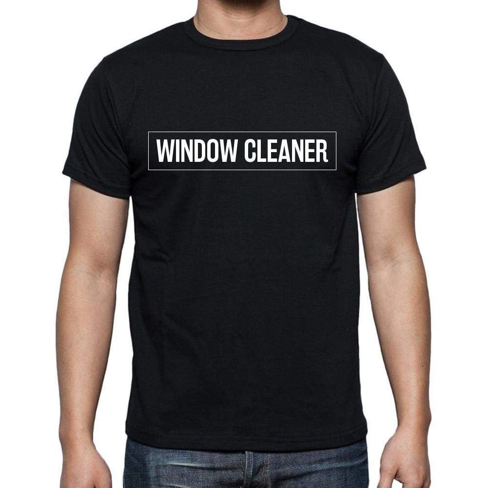 Window Cleaner T Shirt Mens T-Shirt Occupation S Size Black Cotton - T-Shirt