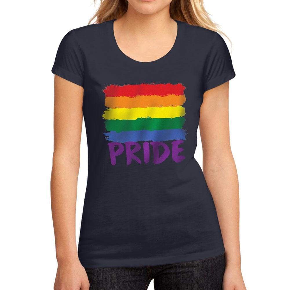 Womens Graphic T-Shirt LGBT Pride French Navy - French Navy / S / Cotton - T-Shirt