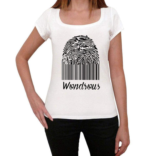 Wondrous Fingerprint White Womens Short Sleeve Round Neck T-Shirt Gift T-Shirt 00304 - White / Xs - Casual