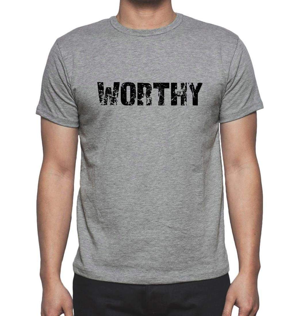 Worthy Grey Mens Short Sleeve Round Neck T-Shirt 00018 - Grey / S - Casual