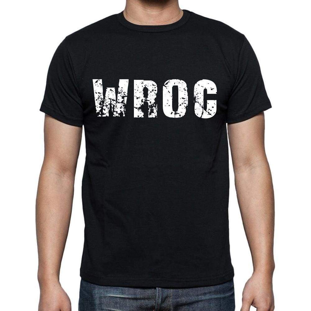 Wroc Mens Short Sleeve Round Neck T-Shirt 4 Letters Black - Casual