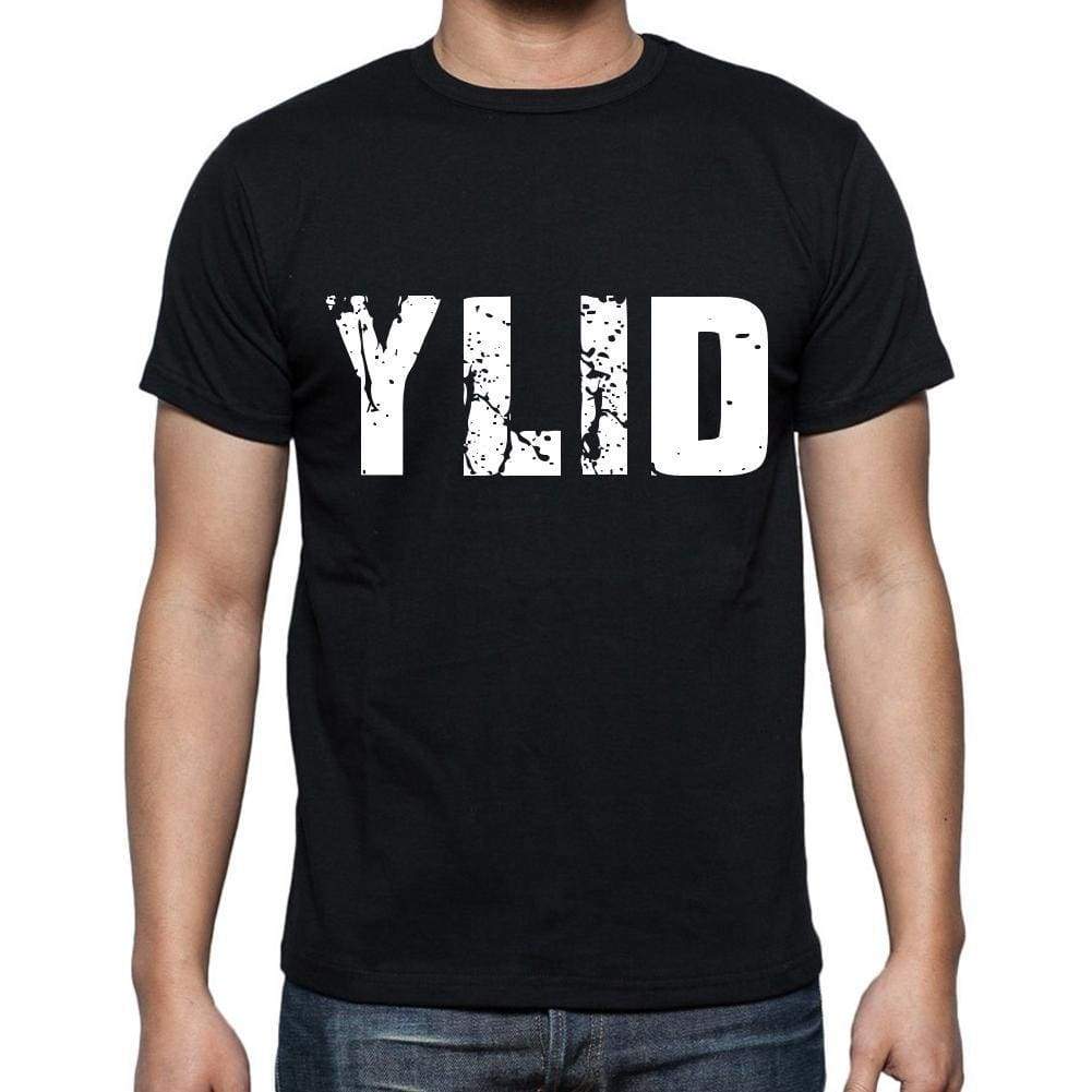 Ylid Mens Short Sleeve Round Neck T-Shirt 4 Letters Black - Casual