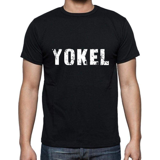 Yokel Mens Short Sleeve Round Neck T-Shirt 5 Letters Black Word 00006 - Casual