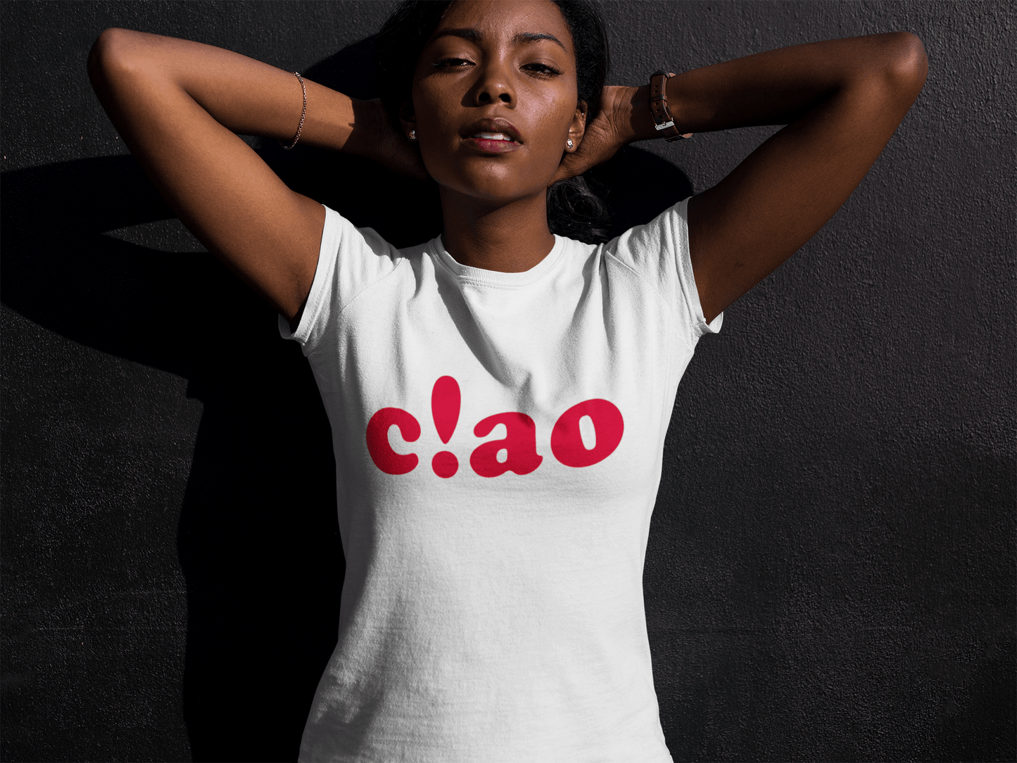 Ultrabasic - T-Shirt für Damen mit rundem Dekolleté Ciao Blanc